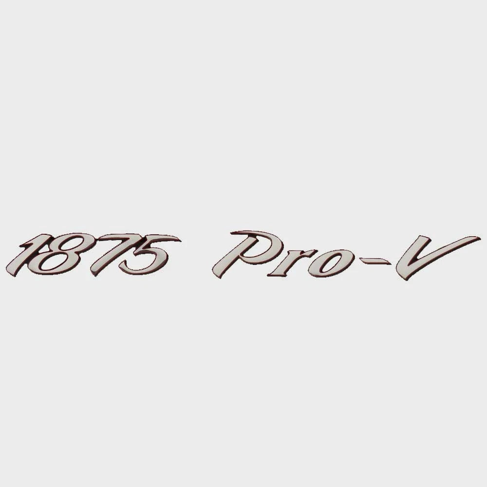 Lund Boat Raised Emblem Decal 2330927 - 1875 Pro-V Silver Red 16 1/2 Inch
