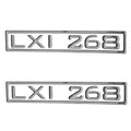 Larson LXI 268 Boat Decals 0572789 - Silver Model Stickers (pair)