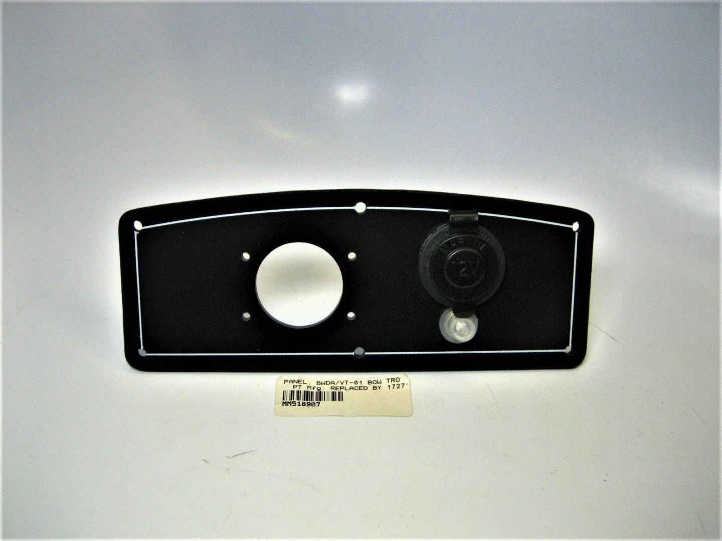 Ultra Panel Marine 1452598 Sea Ray Boat 12V Accessory Cutout Black Panel