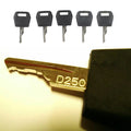 Ignition Key Replacement Set 5 Piece Kit for Case Tractors Backhoes & Dozers