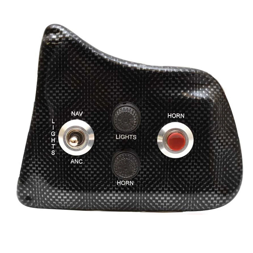 Tracker Boat Switch Panel 169384 - 5 1/2 X 4 5/8 Inch Carbon Fiber
