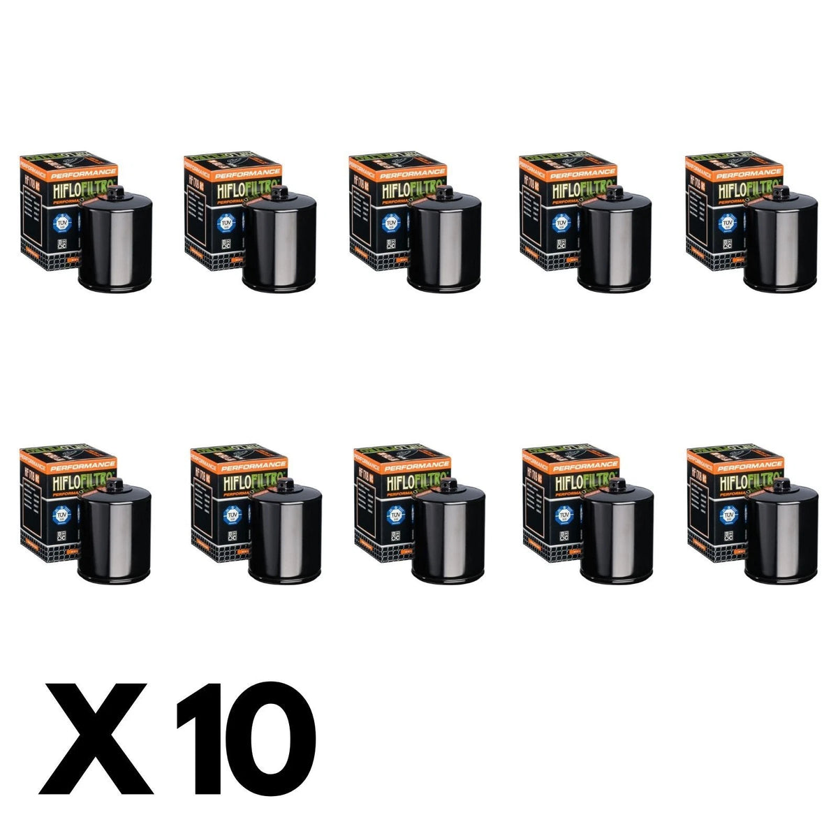 10 Pack Hiflo Oil Filter for Harley 1745 Freewheeler 107/FLRT 2018 (with Nut)