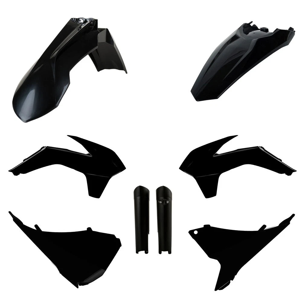 POLISPORT PLASTIC KIT + FORK GUARDS KTM EXC/EXC-F 2014-2015, BLACK