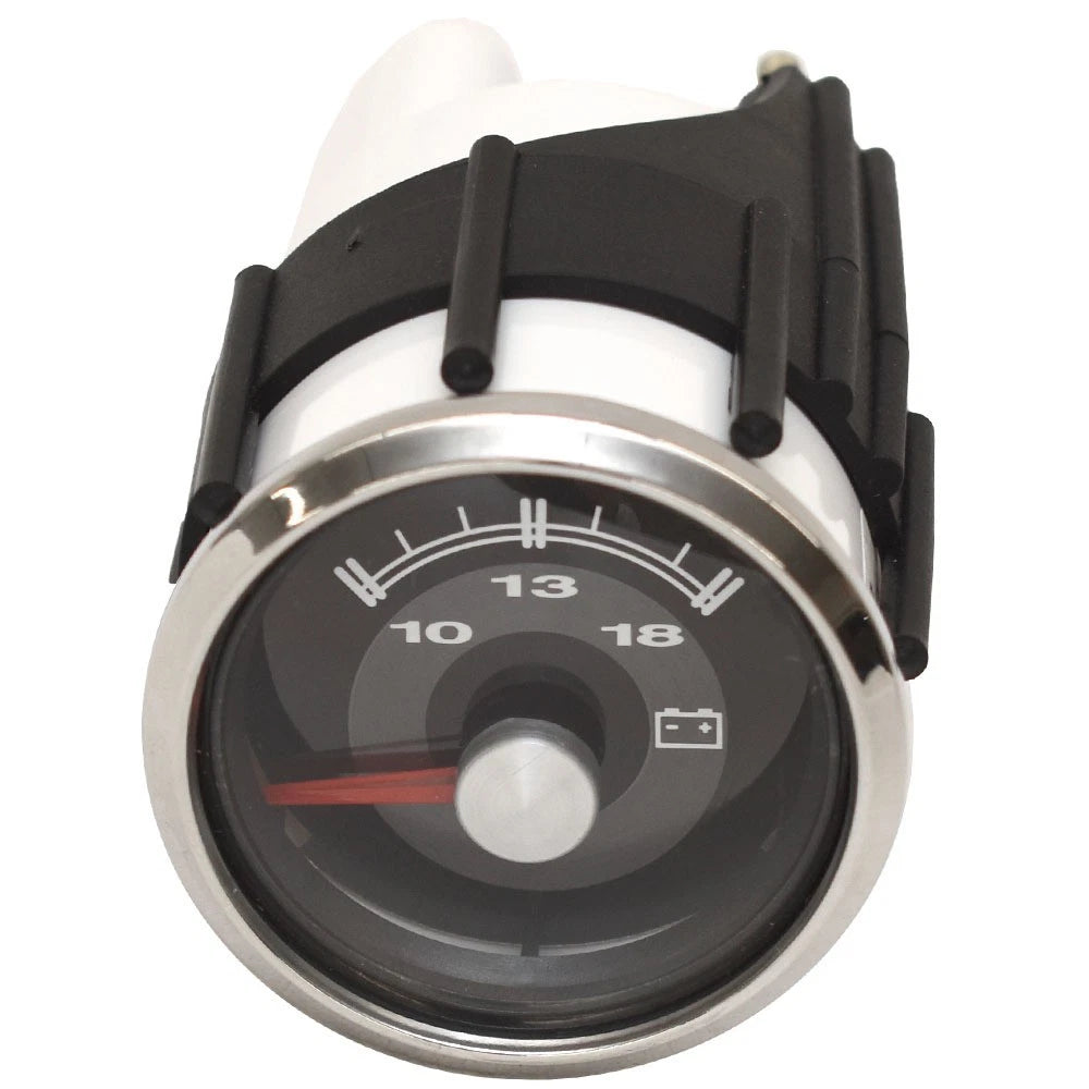 Faria Boat Battery Volt Gauge VBC023A - 2 Inch Silver Black