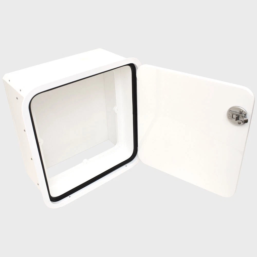 Cobalt A36 Boat Battery Box 531298 - with Latch White Acrylic