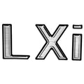 Malibu Boat Raised Decal 5946203 - LXI 2006 Silver Black 4 1/4 Inch