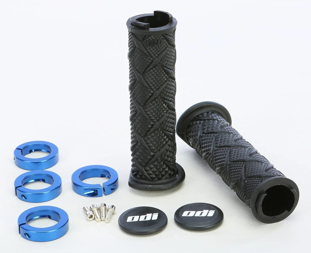 ODI ATV X Treme Lockon Grip Black/Blue for UTV and ATV Handlebar Control