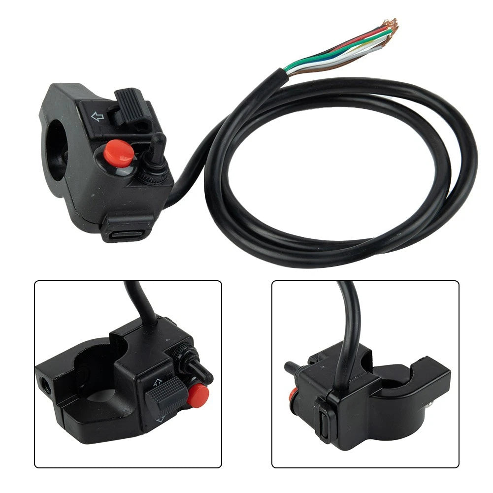 Motorcycle Switches Handlebar Switch Headlight Button 6*5*3.5CM Aluminum Black
