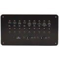 Sea Fox Boat Breaker Switch Panel 49634 - Black 8 3/4 X 4 3/4 Inch