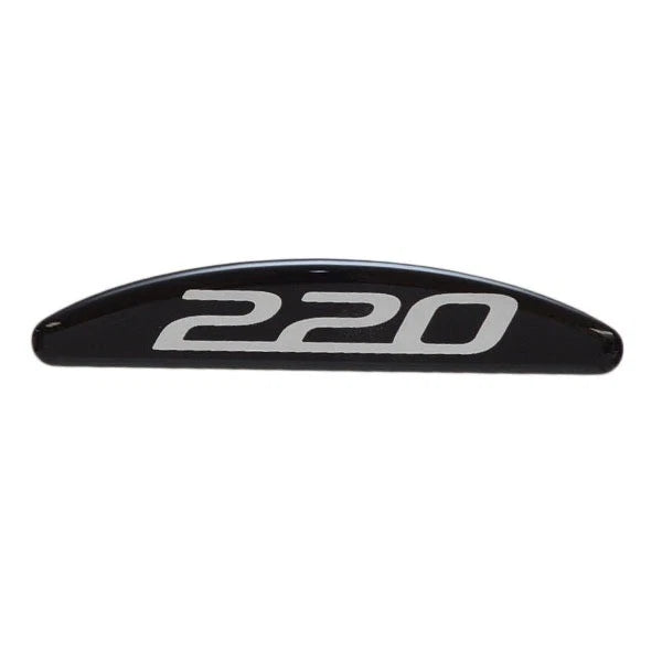 Tracker Boat Raised Decal - 220 Black Silver Sticker