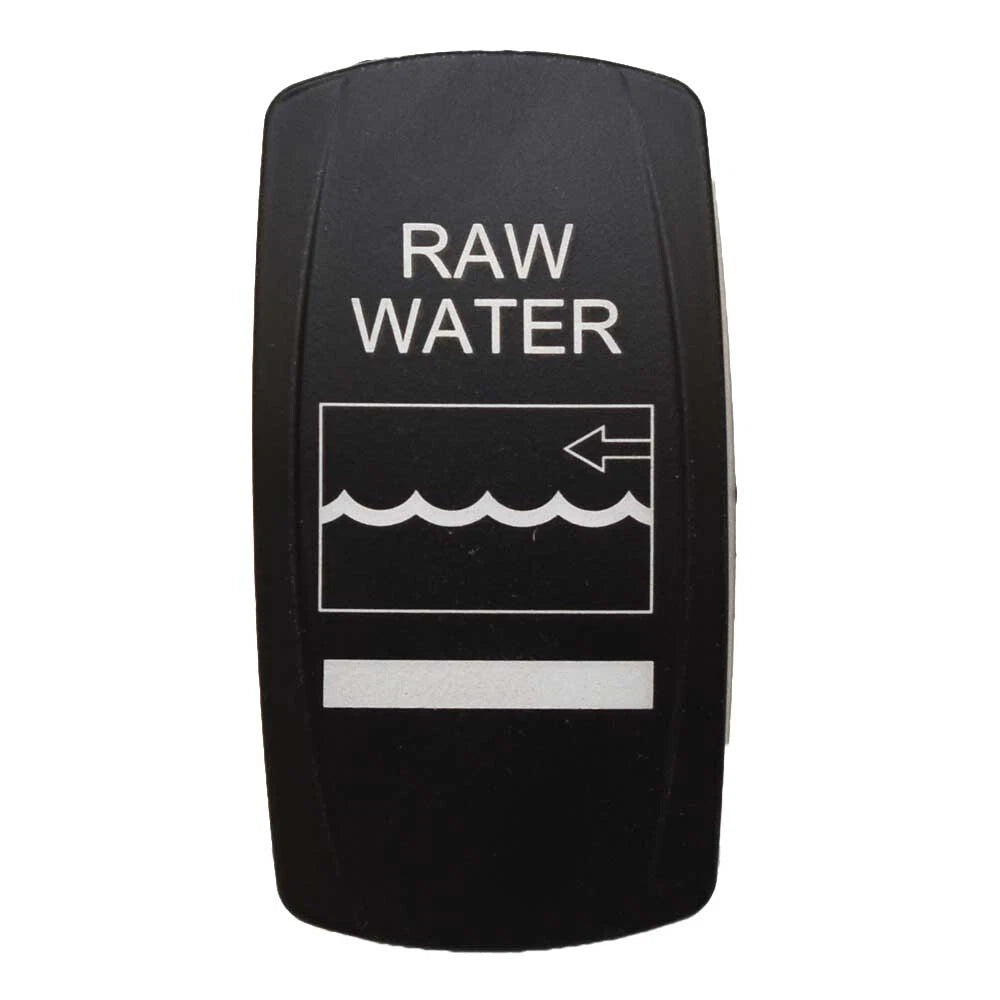 Boat Rocker Switch Cover - Raw Water Actuator Black