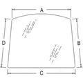 A-3C581-70512 Tinted Upper Windshield Glass - Fits Kubota