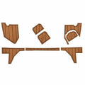 Cobalt Boat Swim Platform Mats 407720 - R33 Mocha (set of 8)