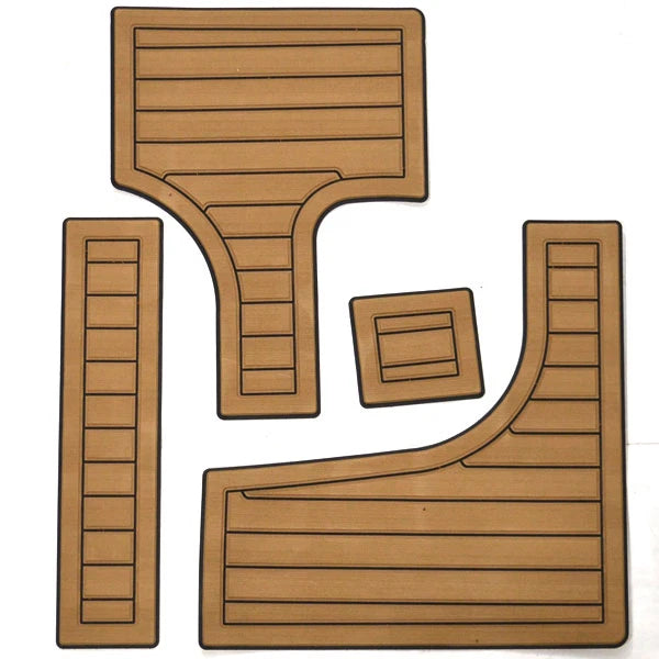 Larson Boat Non-Skid Floor Mats 8175-0896 - Camel Black (4 PC Kit)