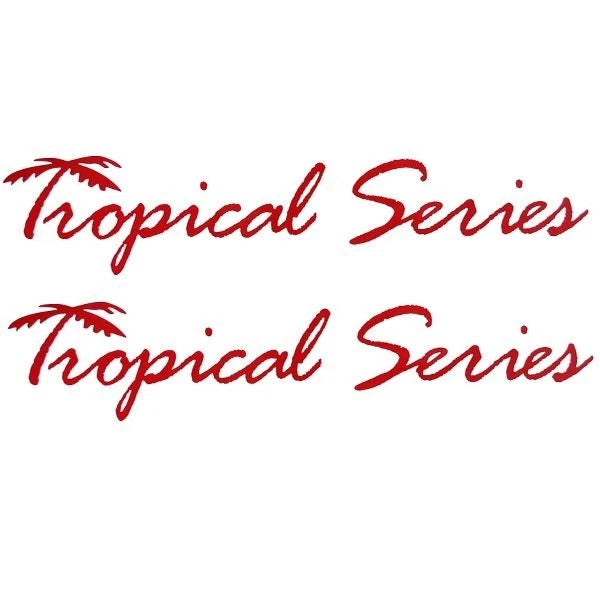 Waco Boat Brand Decals 082907-07 - Tropical Series Stickers (pair)