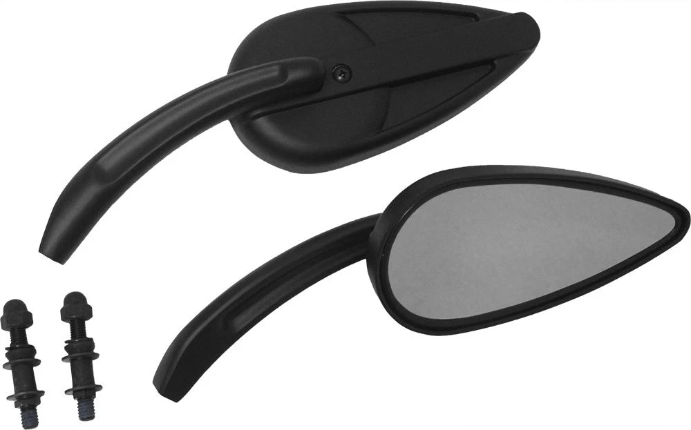 HARDDRIVE Black Vintage Side Mirrors – Fits Harley Davidson XG & XL Models