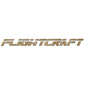 Malibu Boat Raised Decal - Flightcraft 23 3/4 X 2 Inch Gold Charcoal