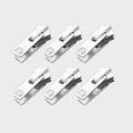 YKK Boat Double Pull Zippers - 1 5/8 X 5/8 Inch White (set of 6)