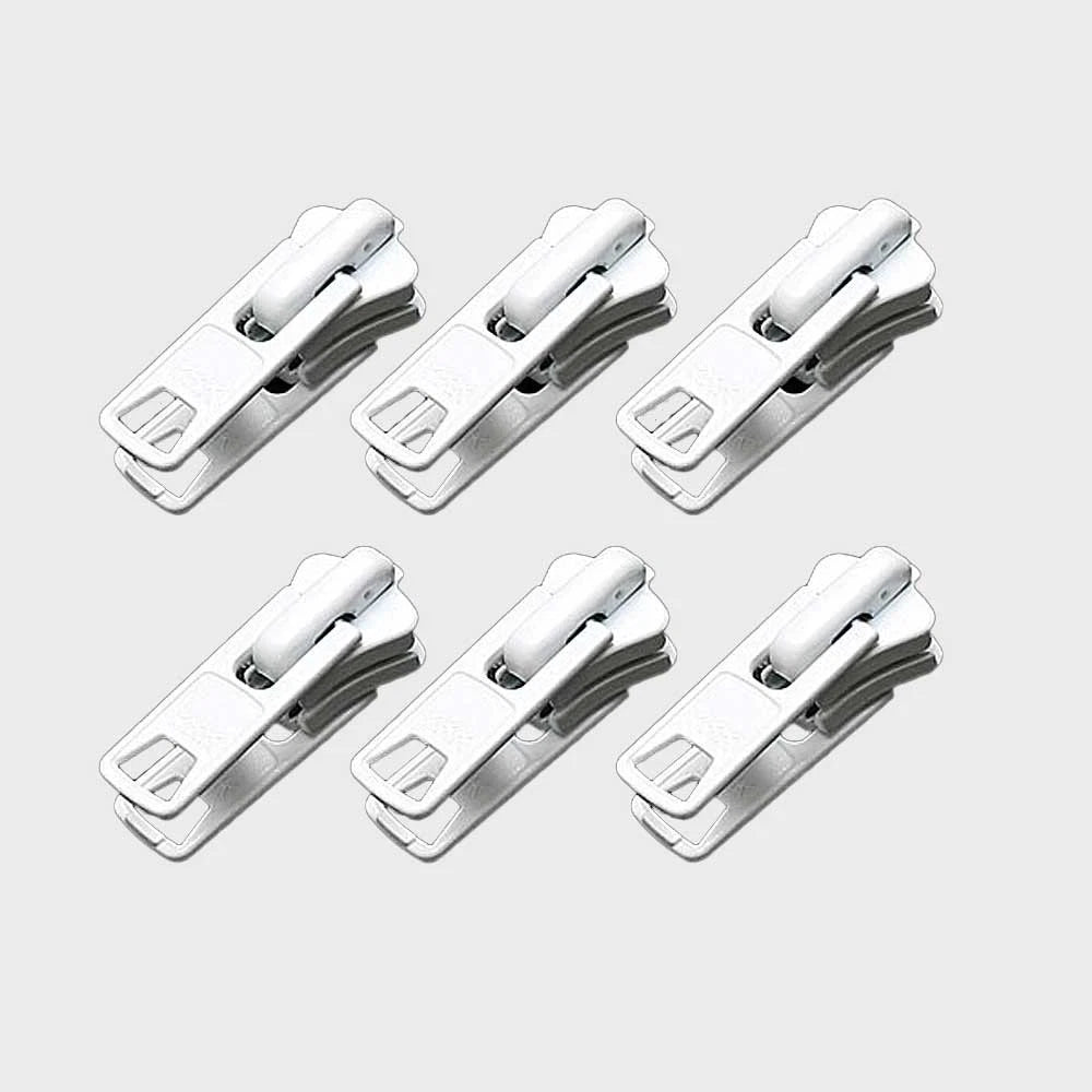 YKK Boat Double Pull Zippers - 1 5/8 X 5/8 Inch White (set of 6)
