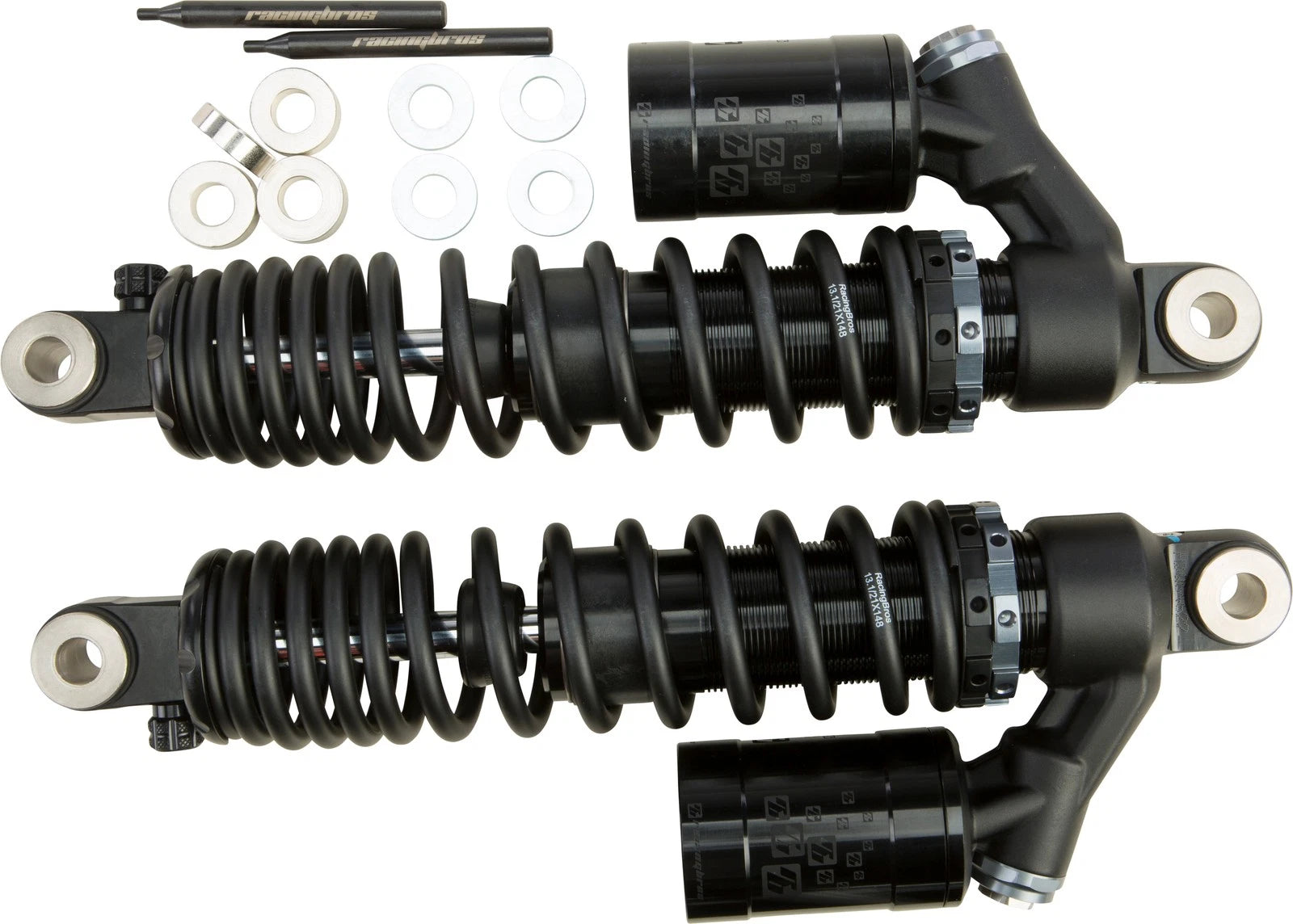 HARDDRIVE Remote Reservoir Rear Shocks for Harley Davidson 12.5" 2011-2017