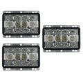 3 Pack: Rectangle LED Headlights Fits Case/Internati Onal Harvester