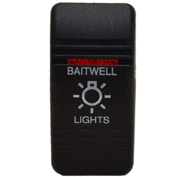 Carling Boat Contura III Rocker Switch Actuator - Baitwell Lights Lit