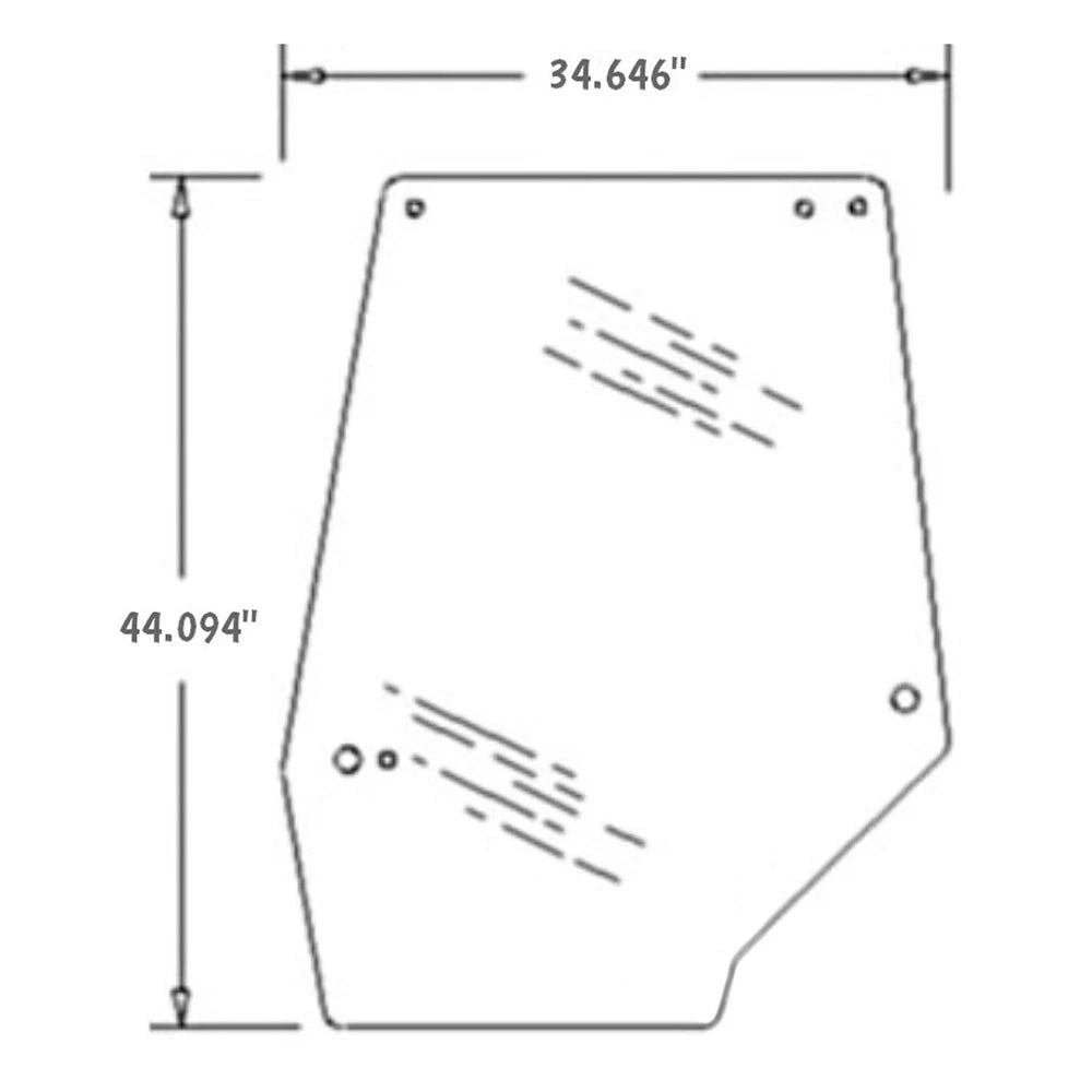 Cab Glass - Upper Left Hand Door Fits Case IH 5250 5140 5240 5120 5230 5130