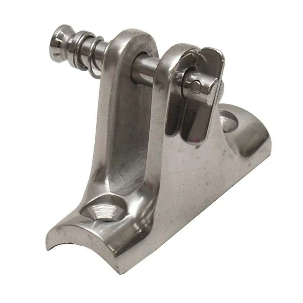 Boat Concave Base Deck Hinge - Quick-Release Pin Stainless Steel