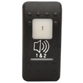 Carling Boat On/Off/On Rocker Switch - Speaker 12V Black