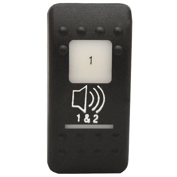 Carling Boat On/Off/On Rocker Switch - Speaker 12V Black