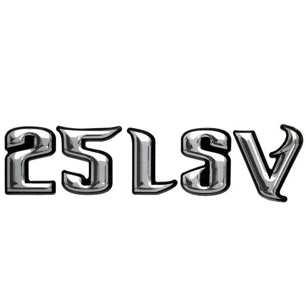 Malibu Boat Raised Decal 5949203 - 25 LSV 2006 Silver Black 9 1/4 Inch