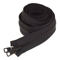 Boat Separating Double Side Zipper - 84 Inch # 10 Duo Zip Black