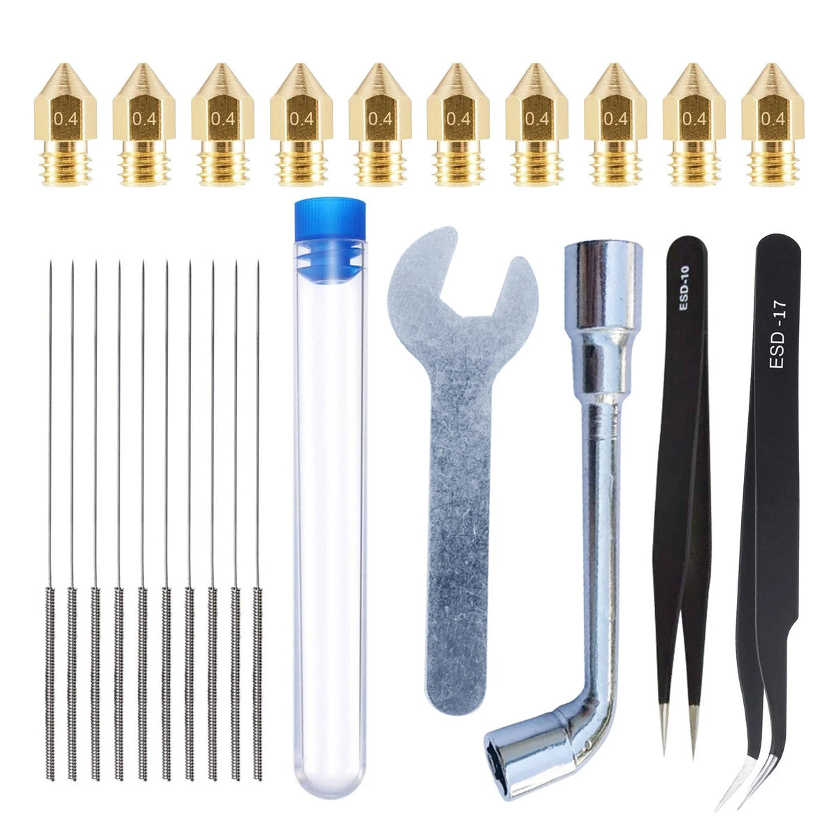 3D Printer Extruder Nozzle Cleaning Tool Kit Set for CR-10/Ender 2/Ender 3