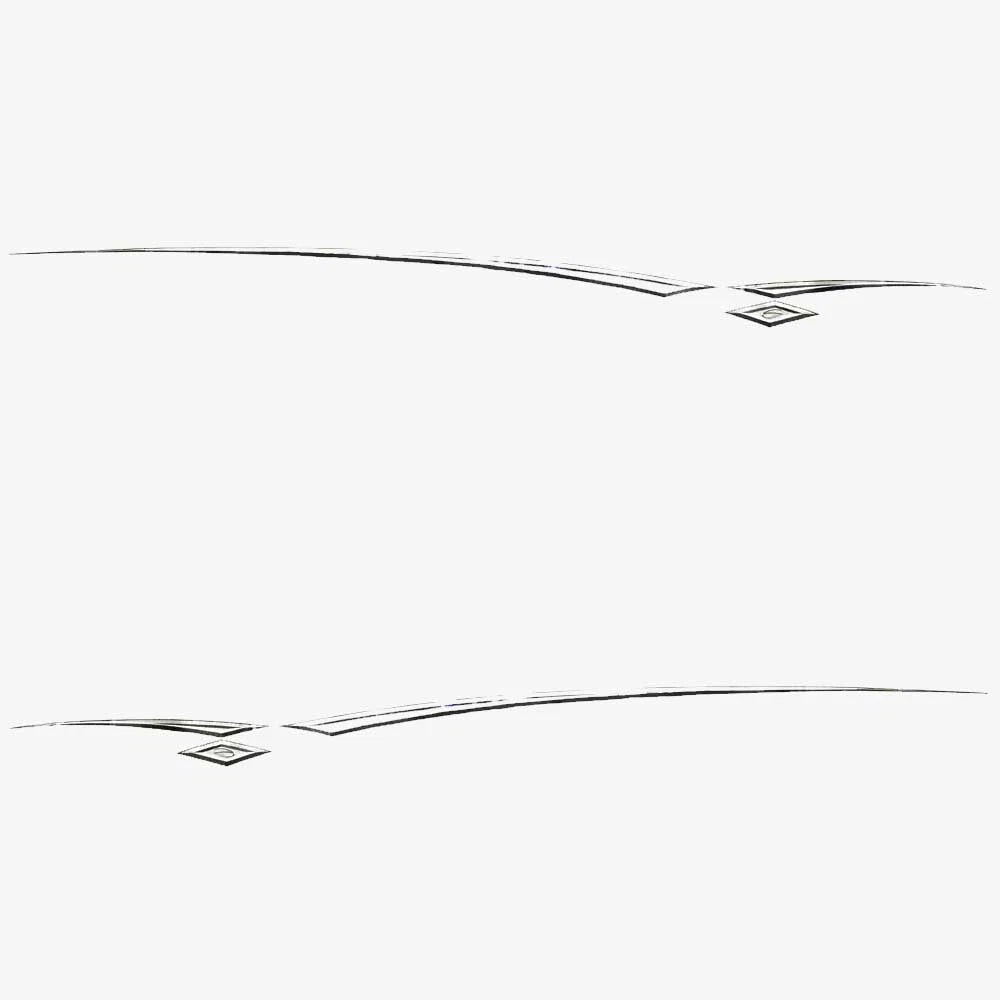 Crownline Boat Decal 22014/22015 - 47 1/8 Inch Silver Black (set of 2)