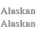 Lund Boat Model Decals - Alaskan Silver Stickers (pair)