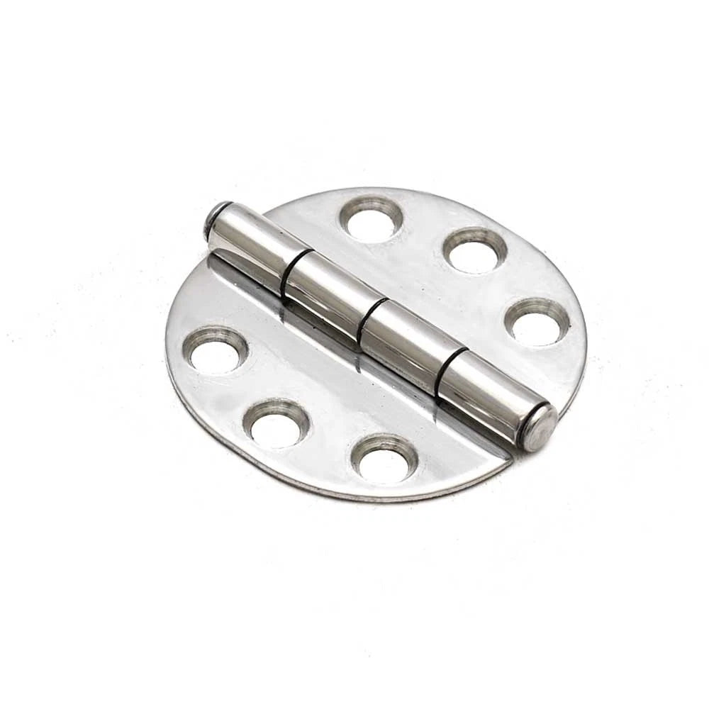 Boat Round Butt Hinge - 2 5/8 X 2 1/2 Inch 14 Gauge Stainless