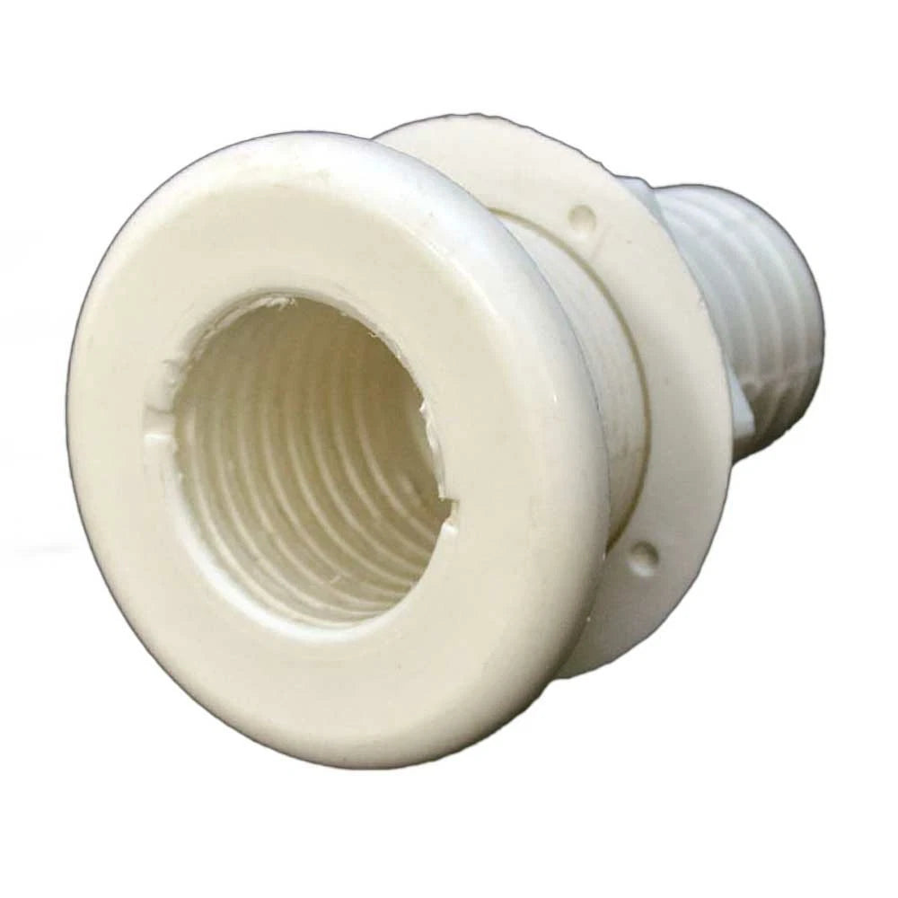 Rinker Boat Thru Hull Connector 150920 - White 1 1/2 Inch Plastic