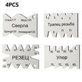4pcs Angle Gauge Wire Cutting Stainless Iron Carbon Steel Tool Measuring Tool