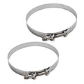 Voss Boat Hose Clamp T40H-75-675-ZA - 6 3/4 X 3/4 Inch Silver (pair)