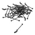 30pcs 3.3cm 3.6cm Hook Sleeves Black Silicone for Carp Fishing D Rig Use
