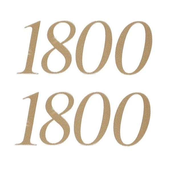 Crestliner Boat Decal Stickers - 1800 Gold 3 1/2 X 1 3/8 Inch (pair)