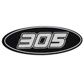 Crownline Boat Raised Decal 40725 - 305 Black Silver Sticker