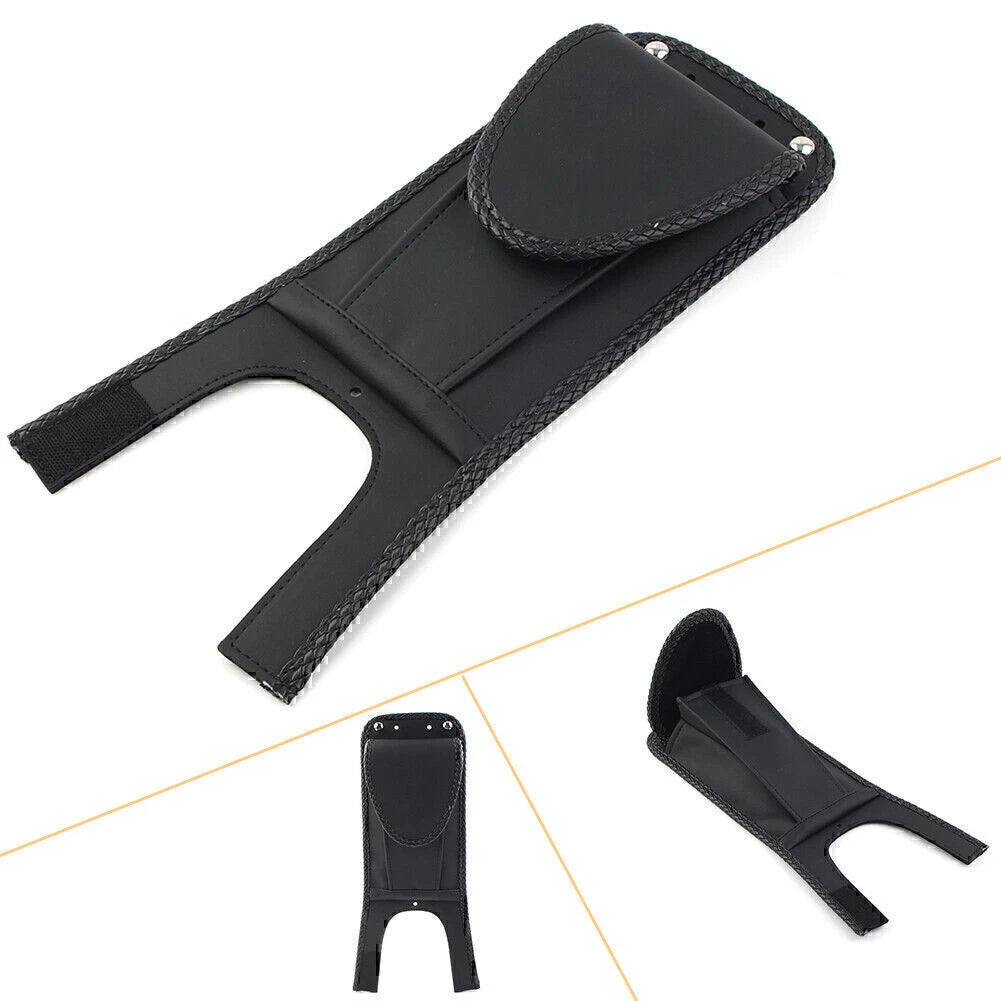 1x Black Tank Bib with Pouch for Harley Softail Fat Boy FXST FXSTB FLST
