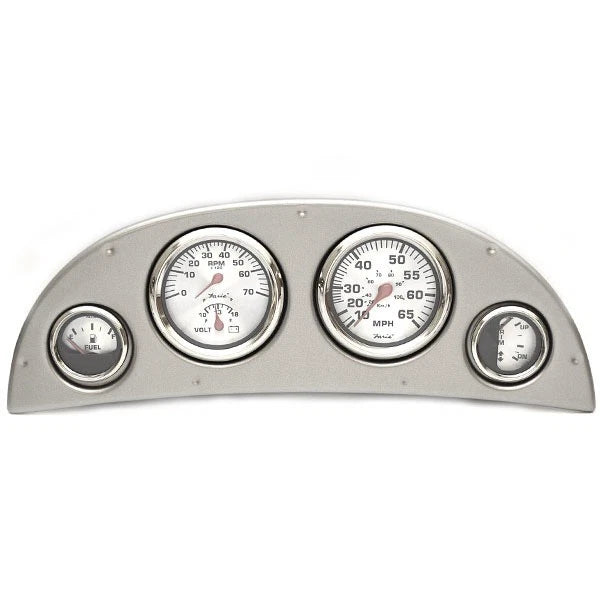 Lund Boat Gauge Panel 2109111 - 16 7/8 X 6 1/8 Inch Spun Silver Series