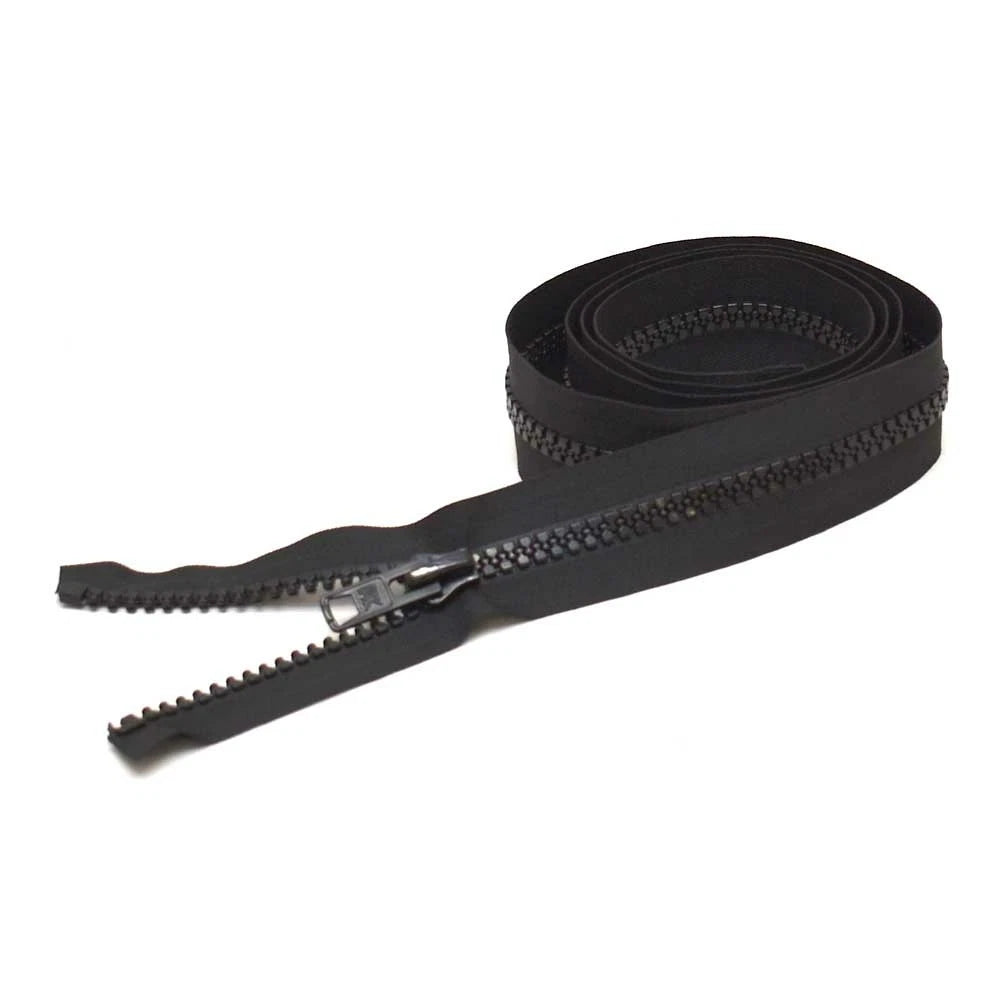 Boat Separating Double Side Zipper #10 - 57 Inch Black Duo Zip