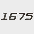 Lund Boat 1675 Decal 2339220 - Metallic Dark Gray Sticker 7 1/2 Inch