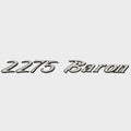 Lund Boat Raised Emblem Decal 2148318 - 2275 Baron 15 1/2 Inch Silver Black