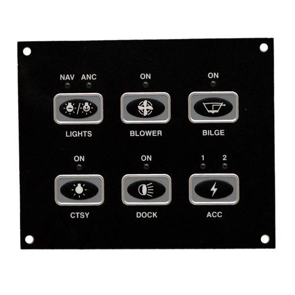 Bryant Boat Keypad Panel 210-A-1 - Black Push-Button