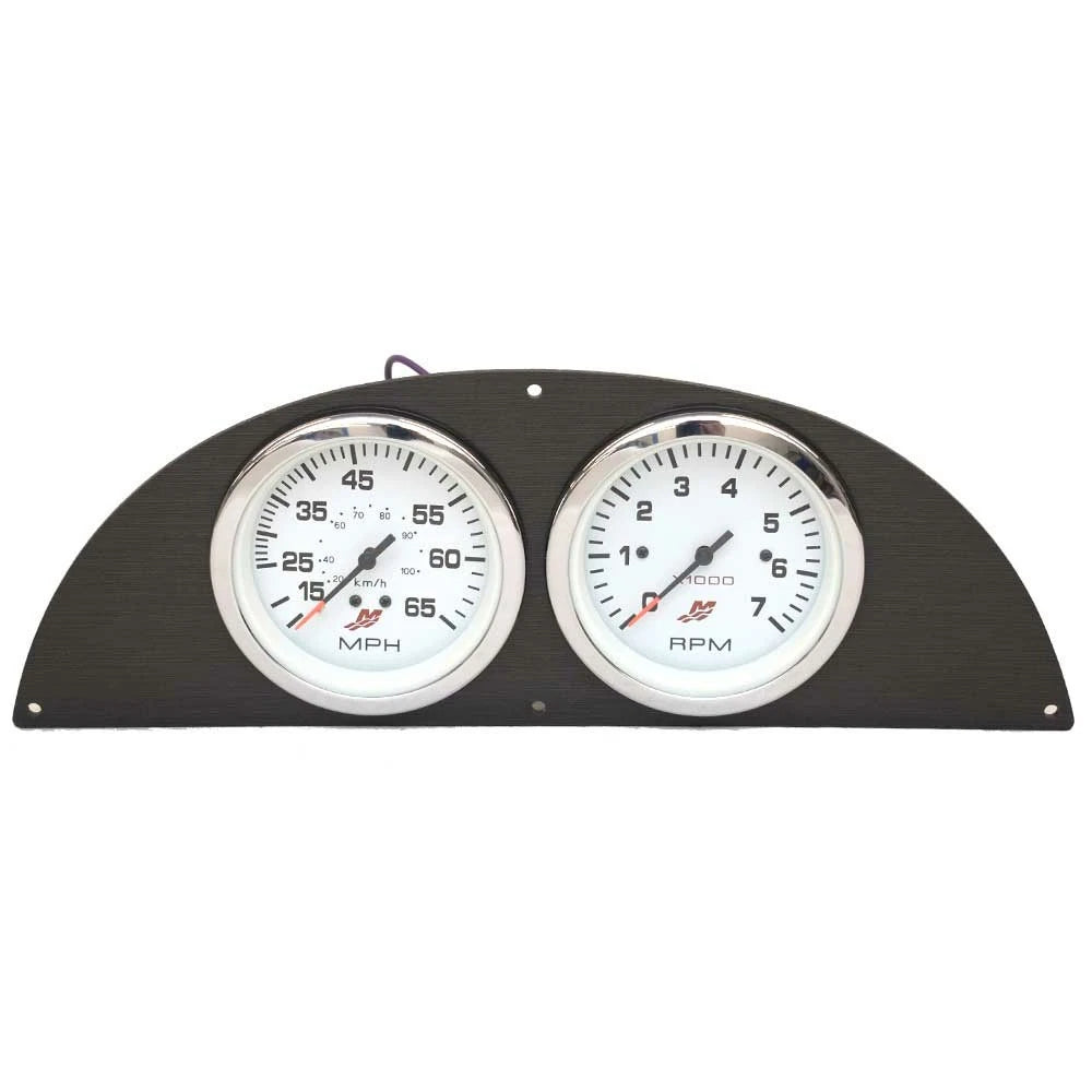 Lund Boat Gauge Panel F1852116281 - Mercury 12 3/4 Inch Gray