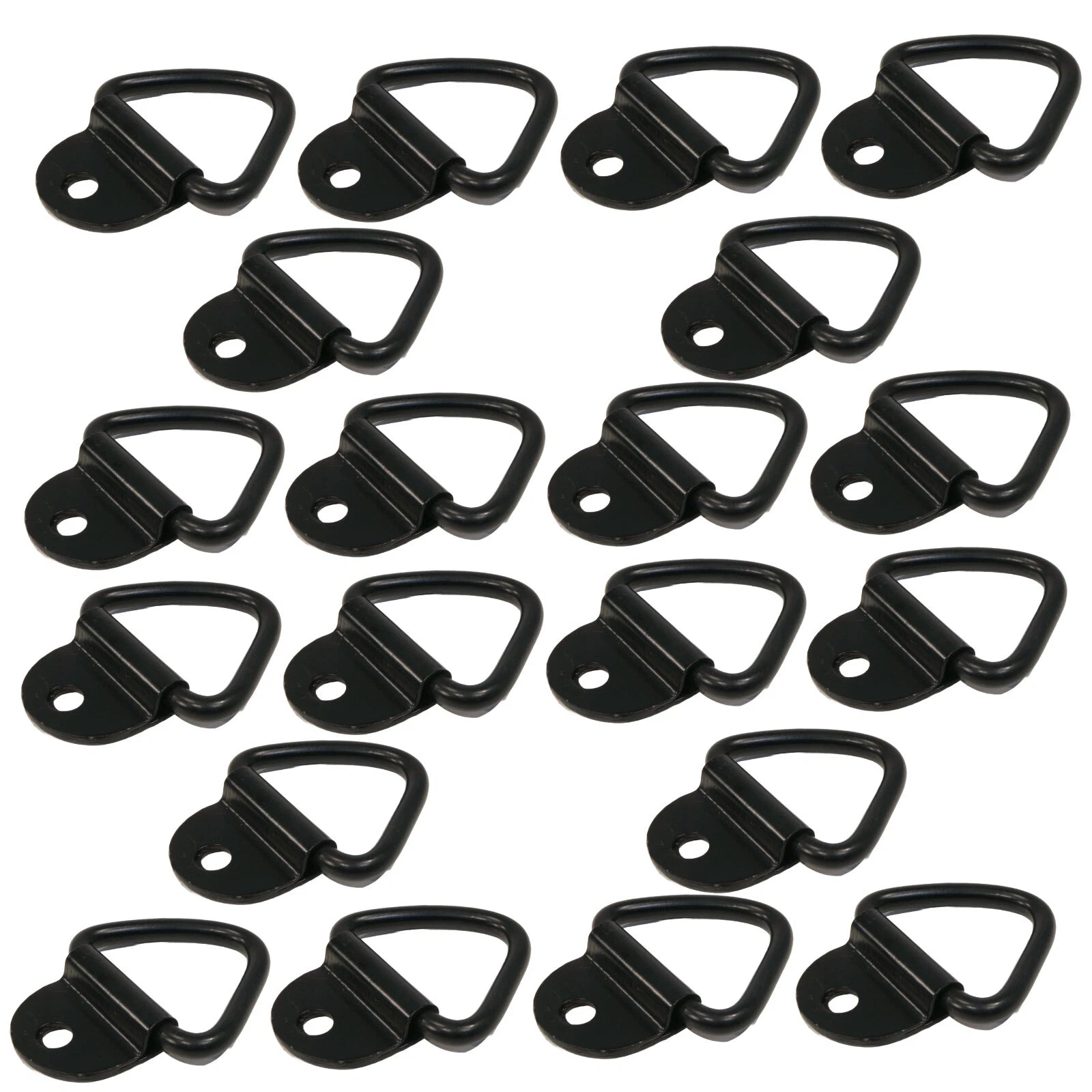 (20) 1/4" Steel D- Ring Truck Trailer ATV Strap Clip Max 2,400 Lbs Surface Mount